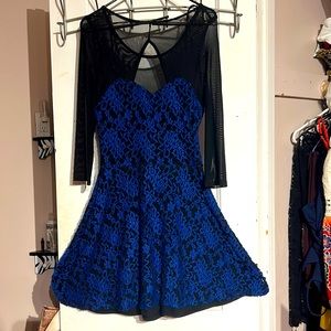 Macys small dress - net and black embroidery work. Slightly worn.